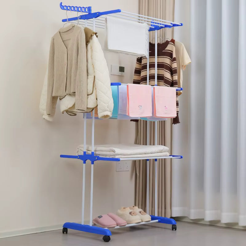 Tendedero Vertical Plegable de 4 Niveles con Ruedas – Ahorra Espacio